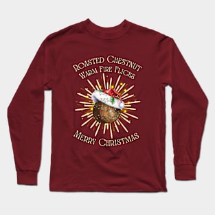 Santa's Chestnut Delight: Merry Christmas Long Sleeve T-Shirt